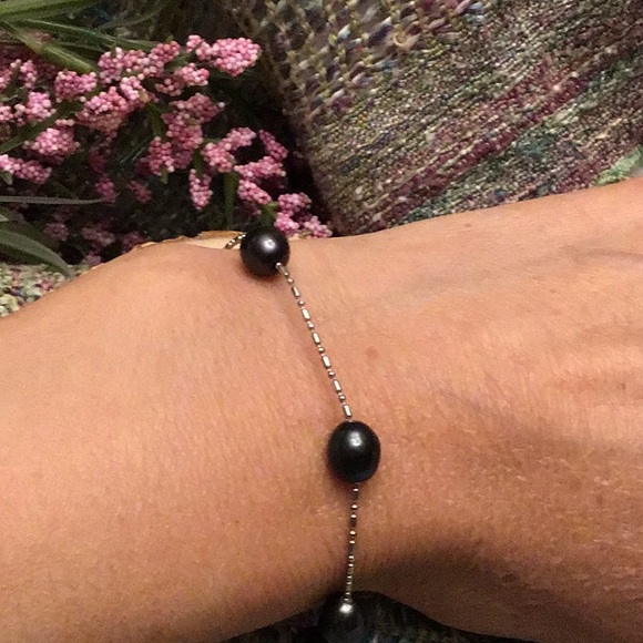 Purple Freshwater Pearls Bracelet - Picture 6 of 7